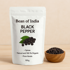 Bean of India – Premium Black Pepper  | 100% Natural & Organic | Kerala-Grown